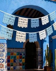 Cielito Lindo Party Decorations – 2 PCS Blue Cielito Lindo Papel Picado Banners,