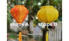 Set 24 pcs Vietnamese silk lanterns 10cm, string lanterns for wedding tent decor