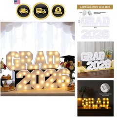 Graduation Decorations Light Up Letters GRAD 2026 Class of 2026 Sign