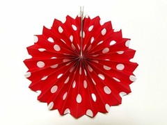 12 Red White Blue Paper Hanging Fans Decoration Wedding Events Party Baby Shower