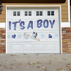 VictoryStore Jumbo It’s A Boy Garage Magnet Decoration Set, Gender Reveal…