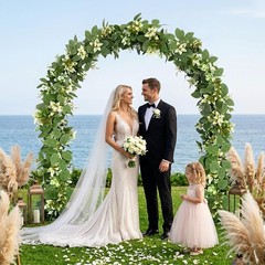 6FT Artificial Eucalyptus Garland with Flowers, Fake Greenery Vines Spring Iv…
