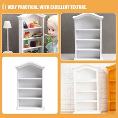 Mini Bookcase Bookshelf Dollhouse Miniature 1 12 Scale Furniture