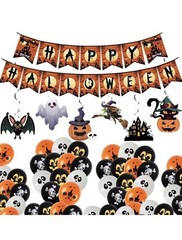 46PCS Halloween Party Decoration Accessories Set, Happy Halloween