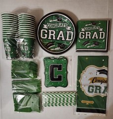 FREE Green Congratulations Graduation Party Paper Any Year for 25 Total 177