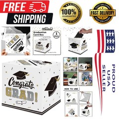 Ultimate Graduation Decoration: 2026 Card Box with Gold Stamping Design