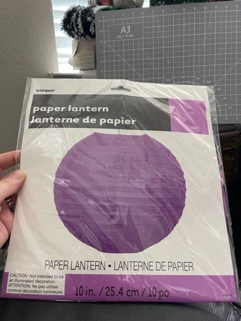 Unique Purple 10″ Paper Lantern Party Decoration New!!!