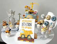 Construction Birthday Party Sign, Fueling Station Sign, Construction Party Decor