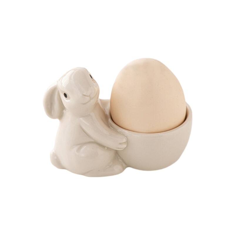 Compact Eggs Holder Rabbit Shape Household Eggs Holder Ceramic Eggs Tray