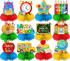 Back to School Decorations,12Pcs Welcome Back to School Table Decorations Honeyc
