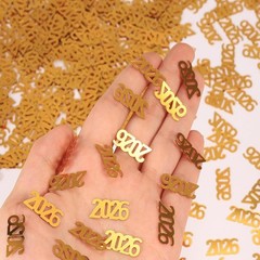 2026 New Years Table Confetti Metallic Foil Eve Party Decorations Supply
