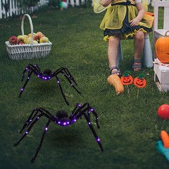 Halloween Largr Spider Light Up Haunted House Prop Outdoor Indoor Party Decor JQ