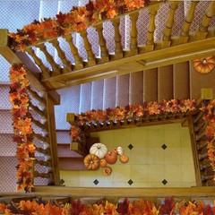 5 Pack 30Ft Artificial Fall Maple Leaf Garland Autumn Thanksgiving Decor