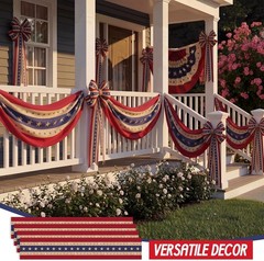 4 Pcs Vintage Tea-Stained Bunting American Flag with Star 250th Anniversary P…