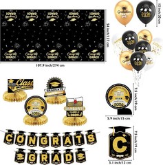 Graduation Decorations 2026 Party Supplies Banner Balloons Tablecloths