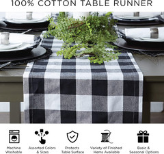 Halloween Party Tabletop Decor, Reusable & Machine Washable Cotton Fabric, Table