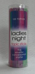 Ladies Night 100 Topic Sticks Game Play Fun Starter Bridal Shower Girl Hen Night
