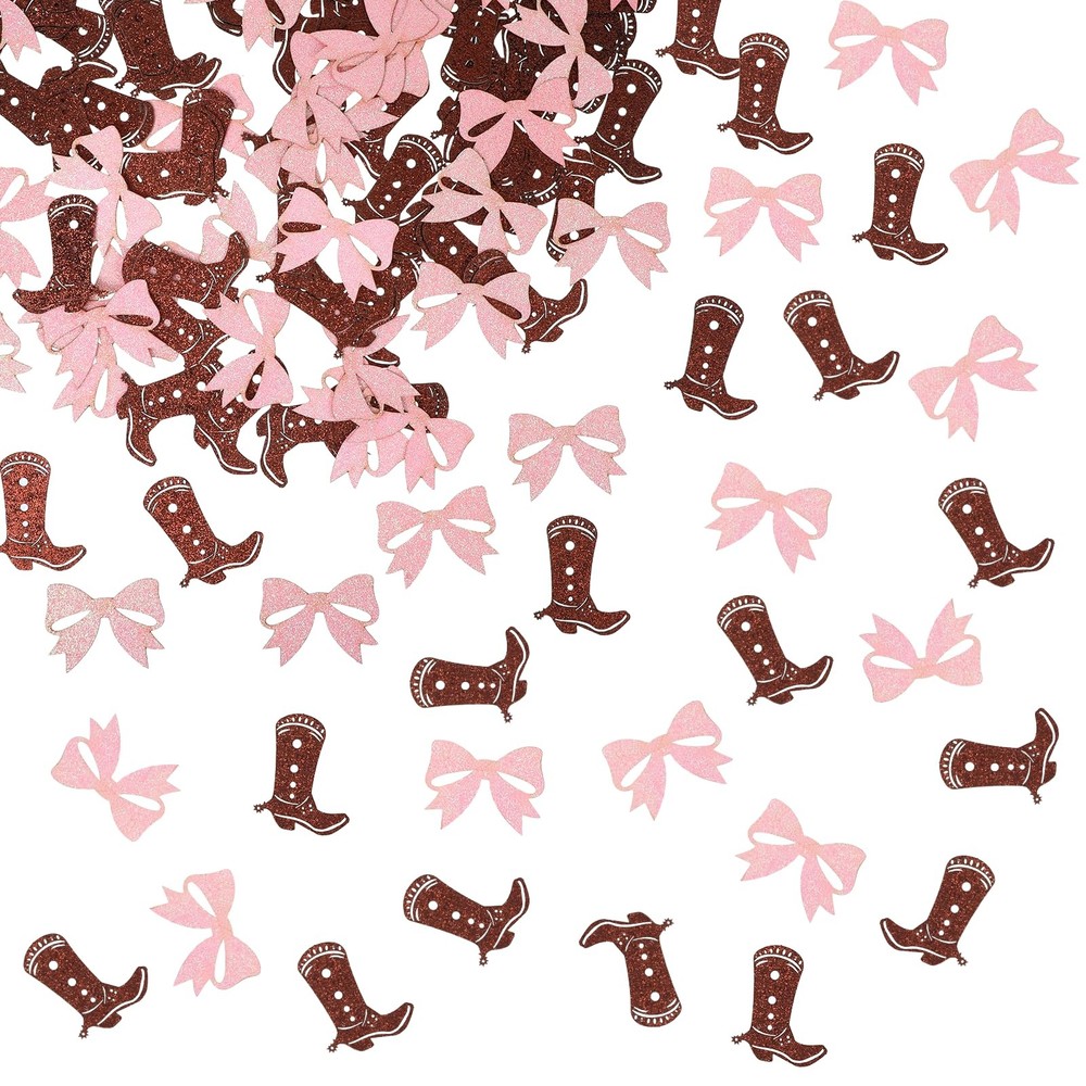 200pcs Gender Reveal Confetti, Boots Or Bows Gender Reveal Decorations Party …