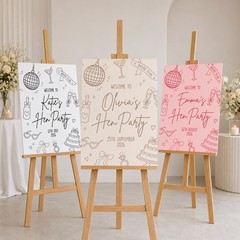 Personalised Hen Party Welcome Sign | Bridal Shower Board, Custom Hen Do Sign