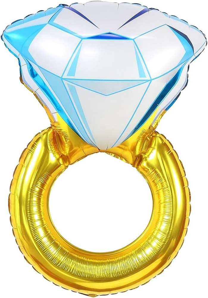 , Huge Diamond Ring Balloons – 29 Inch | Wedding Ring Balloon for Bridal Shower