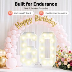 60 Light Up Numbers 60th Birthday Party Decoration Light Up Numbers Decorations