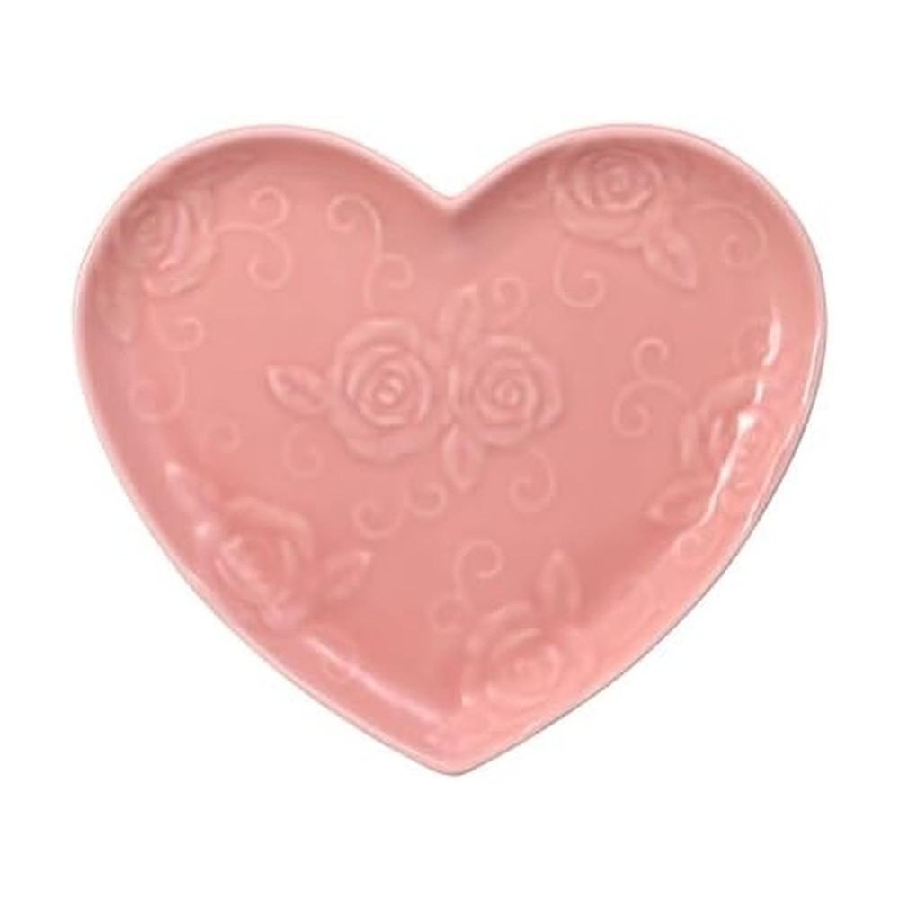 Pfaltzgraff Tearose Heart Salad Dessert Plate, 9″ 1 Count (Pack of 1), Pink