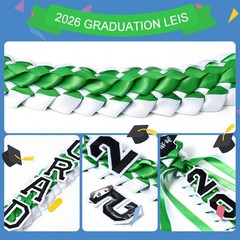 Graduation Leis 2026 Graduation Tassel Honor Cords Ribbon Leis Braided Necklace