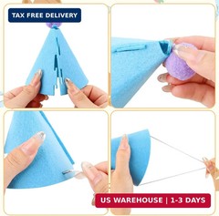 10 Pcs Mini Birthday Party Hats Multicolor Lovely Cone Hats for Animals Stuffed