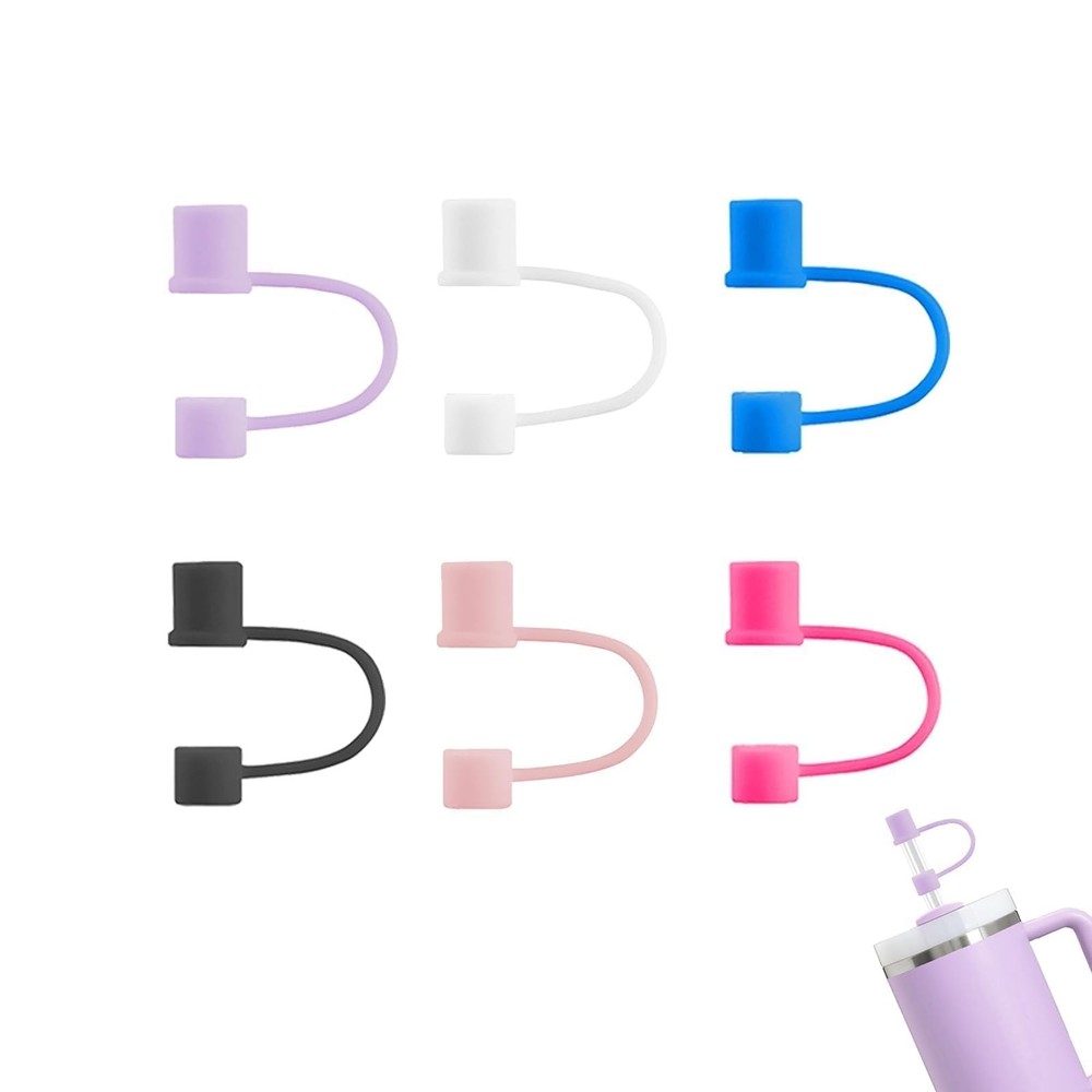 6-Pack 0.4in/10mm Straw Toppers, for Stanley Straw Covers Cap for Tumblers fo…