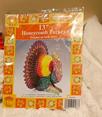 Greenbrier Intl 13″ Honeycomb Turkey Paper Decor, Double-Sided