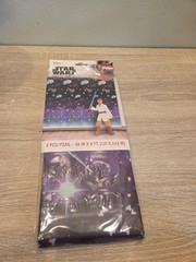 Disney STAR WARS Photo Backdrop 8 FT Long NEW Sealed Package Birthday Party 2pc