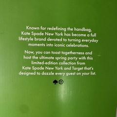 Kate Spade New York Décor Kit w/ Customizable Banner – Party Backdrop – NEW