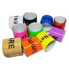 20Pcs Custom Slap Bracelets Personalized Snap Bands Wristbands for Party Favors