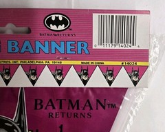 Vintage 1991 DC Comics Batman Returns 12 Foot Vinyl Birthday Party Banner