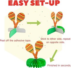 Cinco De Mayo Table Centerpiece 5 Pack Fiesta Party Decorations Mexican Theme