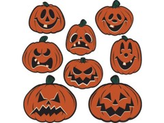 Wholesale Vintage Halloween Beistle Pumpkin Cutouts 12 Packs Bulk Party Supplies