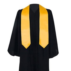 Black Graduation Sash Stole Photo Props for Valedictorian Long Sash