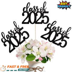 6pcs Graduation Party Centerpiece Sticks Double Sided Class Of 2025 Table Decor