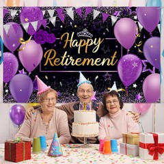 Retirement Party Decorations Extra Large Fabric Banner Photo Booth Backdrop