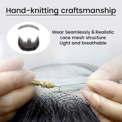 Human Hair Beard Goatee, 100% Handmade Soft Lace Invisible Fake Beard, Highly…