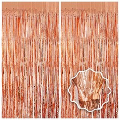Rose Gold Birthday Party Decorations Foil 3.28 feet x 6.56 feet,