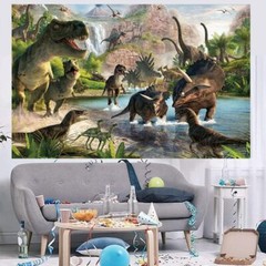 Dinosaur Backdrops For Kids Birthday Party Decoration Banner Jungle Dinosaur Wor