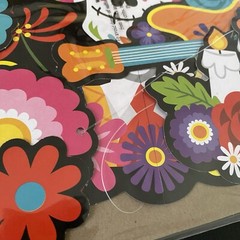 Wall Decor Halloween Mobile Hanging Skull Party Floral Sombrero Hat Skeleton