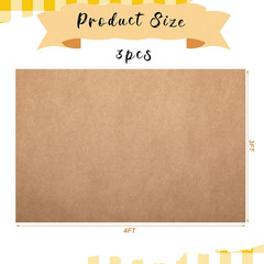 3 Pcs Large Blank Kraft Paint Paper Banners DIY Blank Banners for Indoor Display