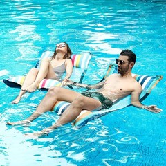 FindUWill Fabric Pool Hammock Floats, XL, 2Pack Inflatable Multi Purpose Water H