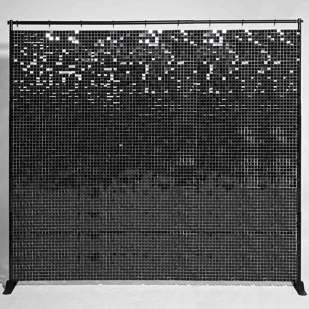 10×8 FT Shimmer Wall Backdrop with Stand 72 Pcs Panels Decor for Wedding Party