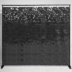 10×8 FT Shimmer Wall Backdrop with Stand 72 Pcs Panels Decor for Wedding Party