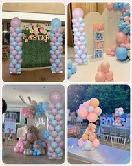 Balloon Column Stand, Set of 2 Balloon Stands (Include Balloons)