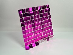 24PCS Hot Pink Shimmer Wall Backdrop Panels 4x6FT Party Decoration Set