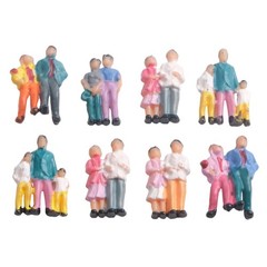 25 Pack Figures People 1:87 Scale Model Railway Passengers Accessories